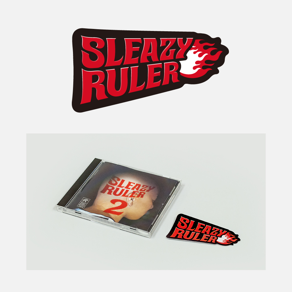 パッケージデザイン例）　SLEAZY RULER バンドロゴマーク　　CL : TIP　　ロゴデザイン